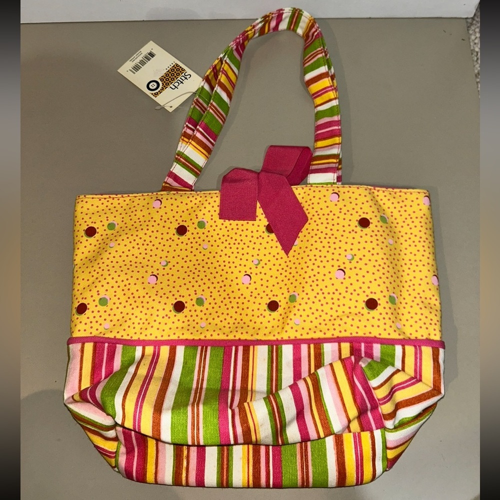 Stitch Colorful Striped Women's Tote Bag